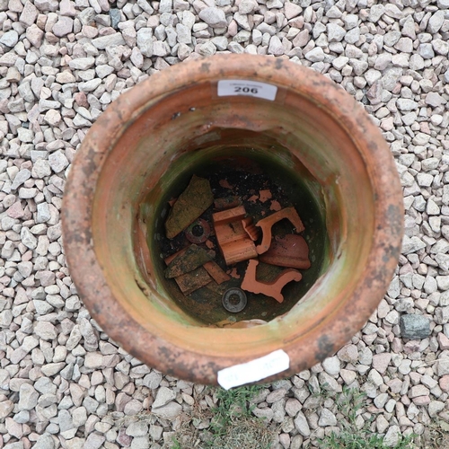 206 - Terracotta strawberry planter with feet