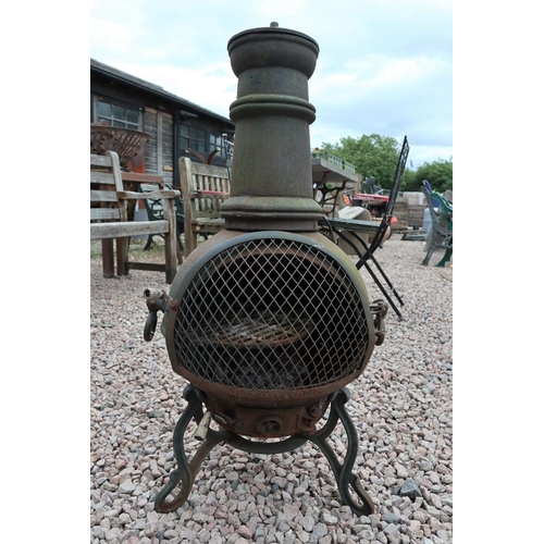 208 - Cast iron chimenea/patio stove