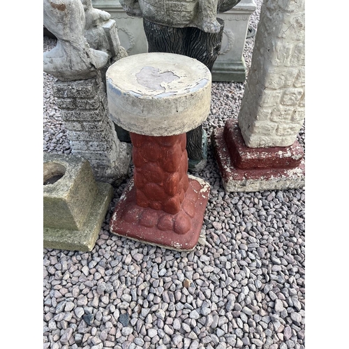 232 - Collection of garden ornaments to include birdbath etc - Approx height of tallest: 136cm