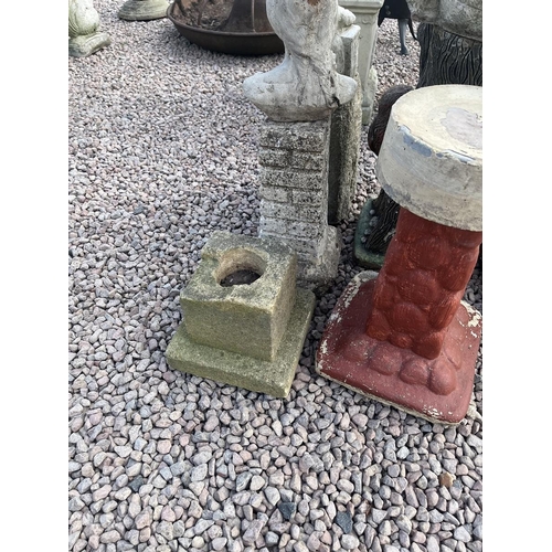 232 - Collection of garden ornaments to include birdbath etc - Approx height of tallest: 136cm