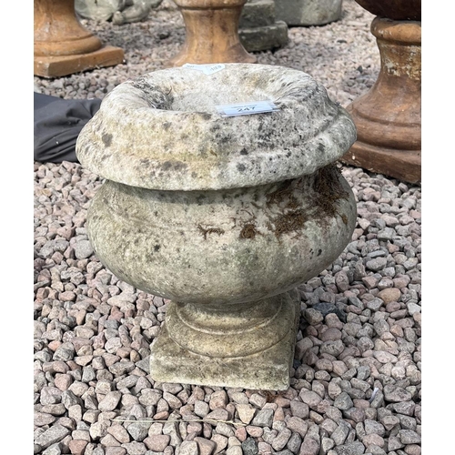 247 - Small marble urn - Approx height: 30cm