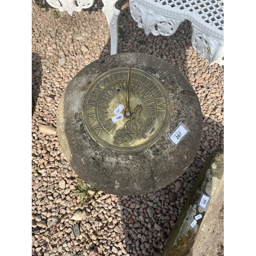 267 - Stone and brass sundial