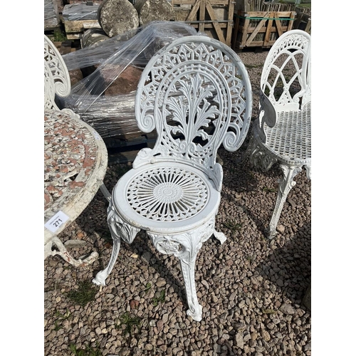 271 - Vintage bistro garden table & chairs set