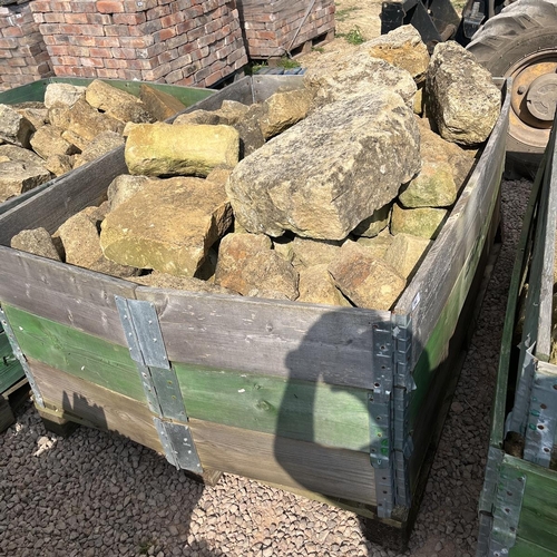 290 - Crate of dressed Cotswold stone