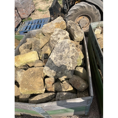 290 - Crate of dressed Cotswold stone