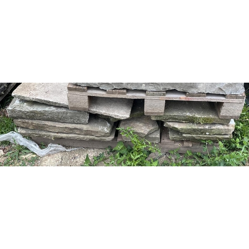 304 - York stone crazy paving/cuts approx 4sqm