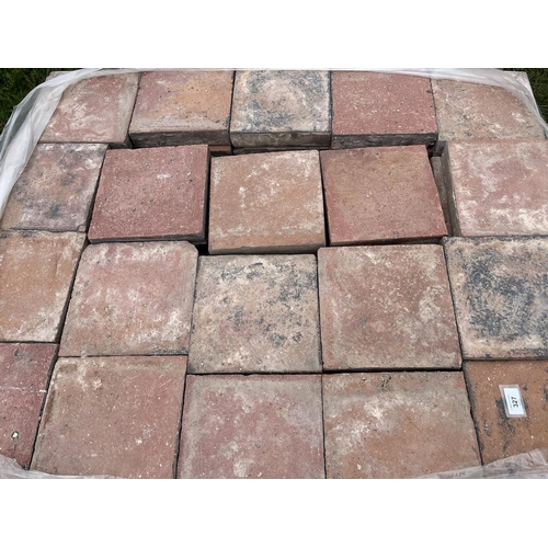 327 - 200 9inch x 9inch  19th century red quarry tiles