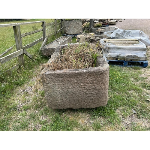 330 - Very large antique stone trough - Approx size: W: 148cm D: 77cm H: 54cm