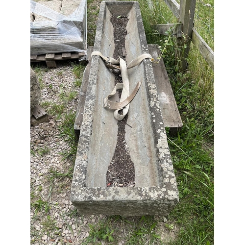 331 - Large long stone trough - Approx length: 241cm