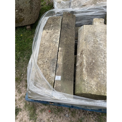 333 - Pallet of York stone plinths/cills/heads