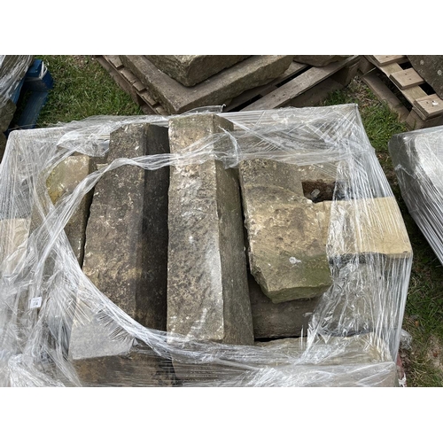 334 - Pallet of York stone plinths/cills/heads