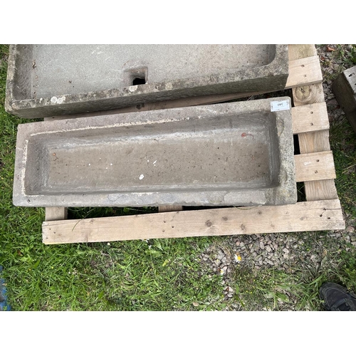 340 - Stone trough - Approx length: 101cm