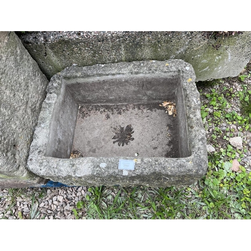 350 - Antique stone trough - Approx length: 58cm