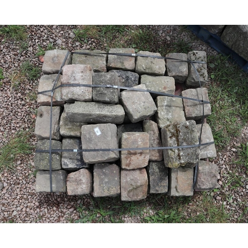 351 - Quantity of Yorkstone random cobbles