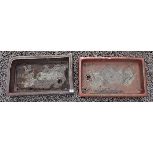 387 - 2 salt-glazed sinks