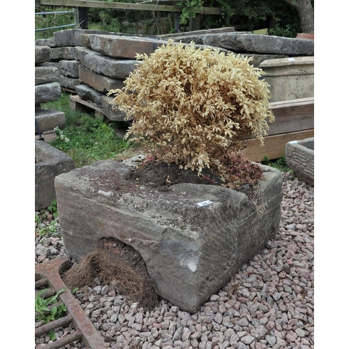 394 - Square stone trough planter