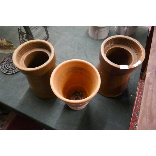 4 - 3 stoneware pots