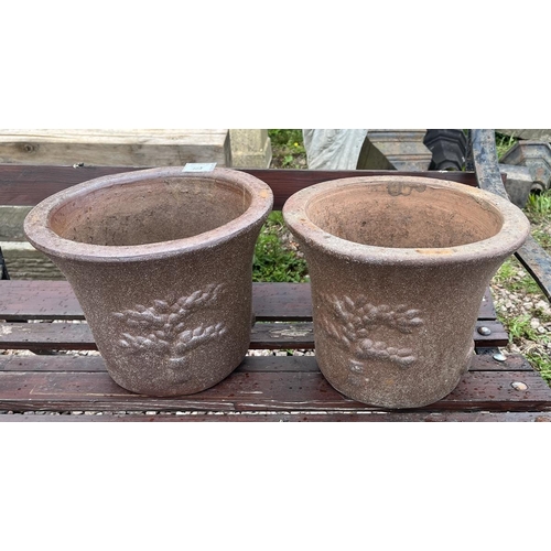 408 - Pair of stone planters