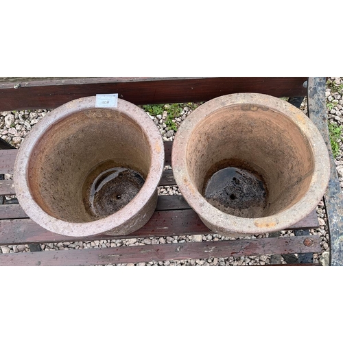 408 - Pair of stone planters