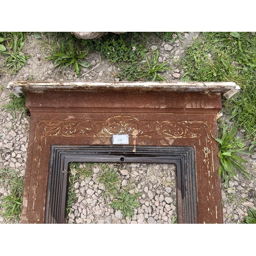 439 - Small Victorian cast iron fireplace 