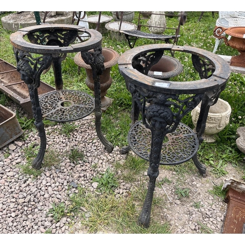 440 - Pair of cast iron table bases