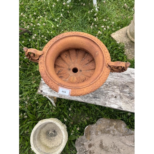 444 - Cast iron pedestal planter