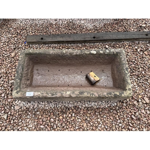 476 - Antique stone trough - Approx length: 84cm