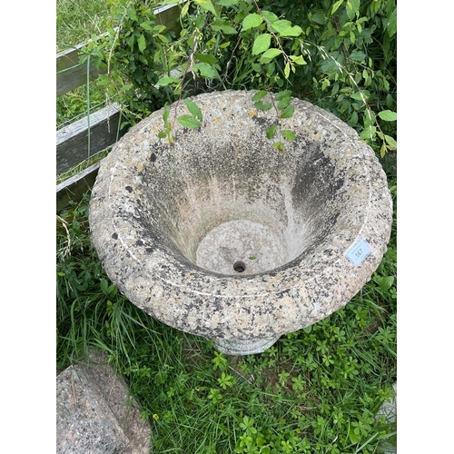 567 - Large stone pedestal planter - Approx height: 70cm