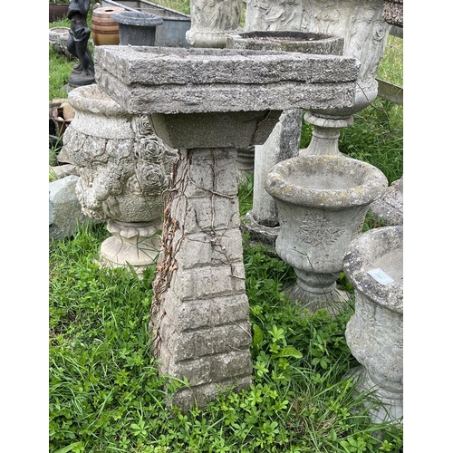 569 - Stone birdbath - Approx height: 84cm