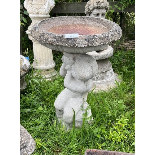 590 - Stone birdbath