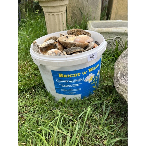 625 - Bucket of sea shells