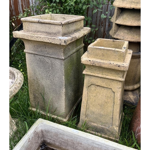 626 - 2 square Doulton chimney pots