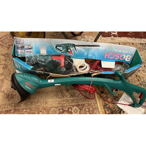 66 - Bosch hedge cutter and strimmer