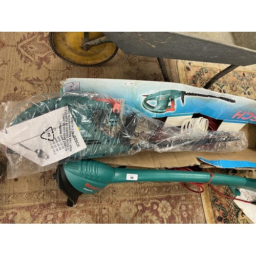 66 - Bosch hedge cutter and strimmer