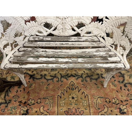 71 - Coalbrookdale style garden bench - The Fern & BlackberryL: 114cm W: 48cm H: 90cm approx