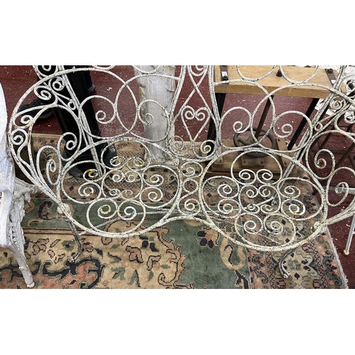 75 - Antique wire benchL: 122cm W: 48cm H:100cm approx