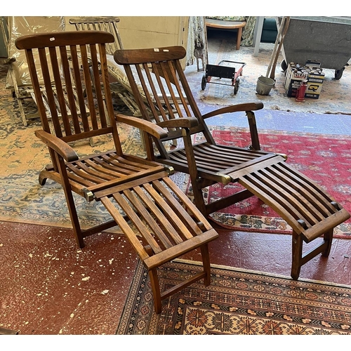 89 - 2 teak steamer chairs