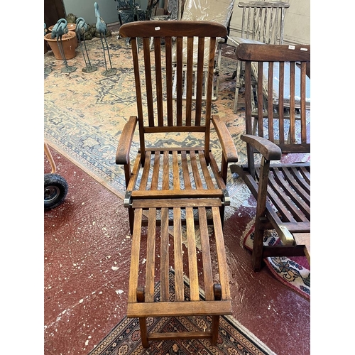 89 - 2 teak steamer chairs