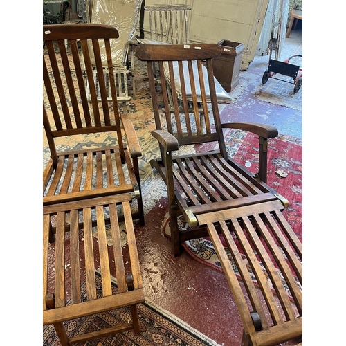 89 - 2 teak steamer chairs