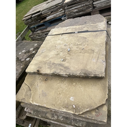 355 - York stone reclaimed flagstones approx 2.5sqm