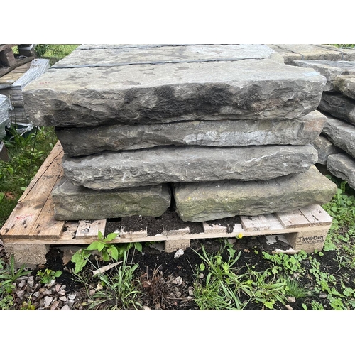 373 - Early 19th century York stone flags approx 3.5sqm