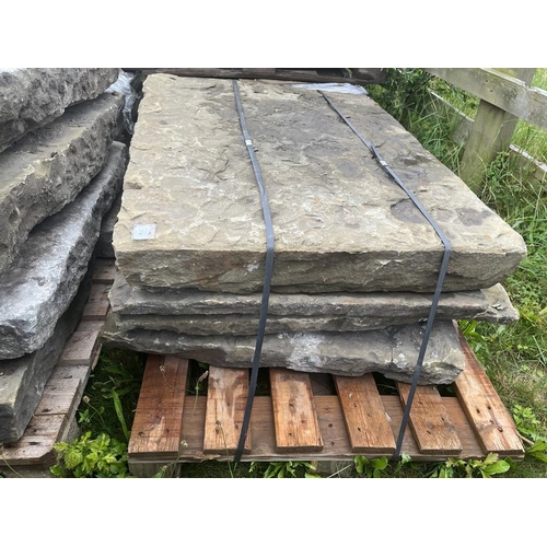 374 - Early 19th century York stone flags approx 2.8sqm