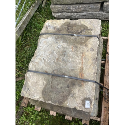 375 - Early 19th century York stone flags approx 2.5sqm