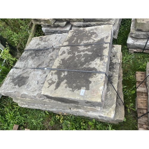 378 - Early 19th century York stone flags approx 4.5sqm