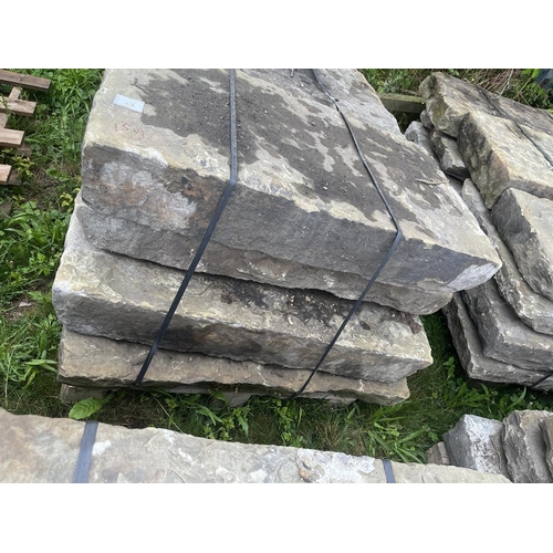 378 - Early 19th century York stone flags approx 4.5sqm