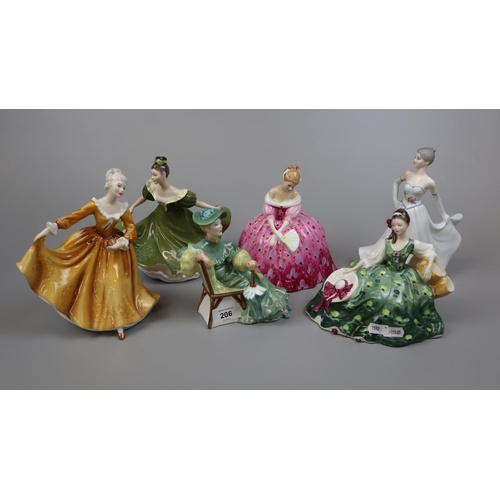 206 - Collection of Royal Doulton figures