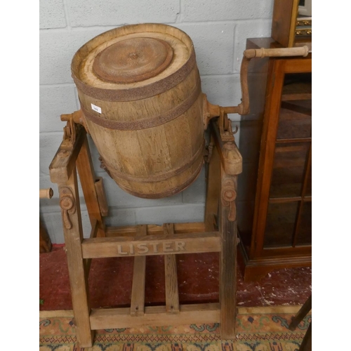 349 - Medium butter churn on stand