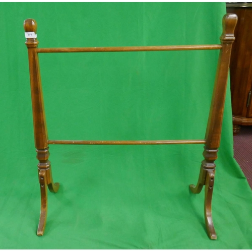 377 - Mahogany towel rail