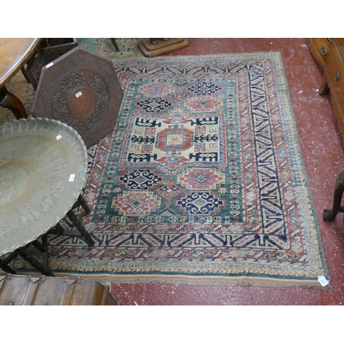 473 - Antique woven rug - Approx size 193cm x 160cm