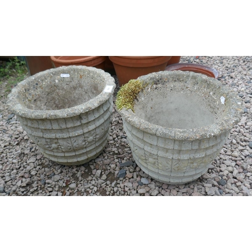 584 - 2 large stone planters